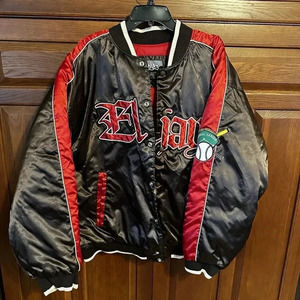Vintage Y2K Eljay Baggy Hip Hop Grunge Skater Baseball Coat Size Men L Brown Red